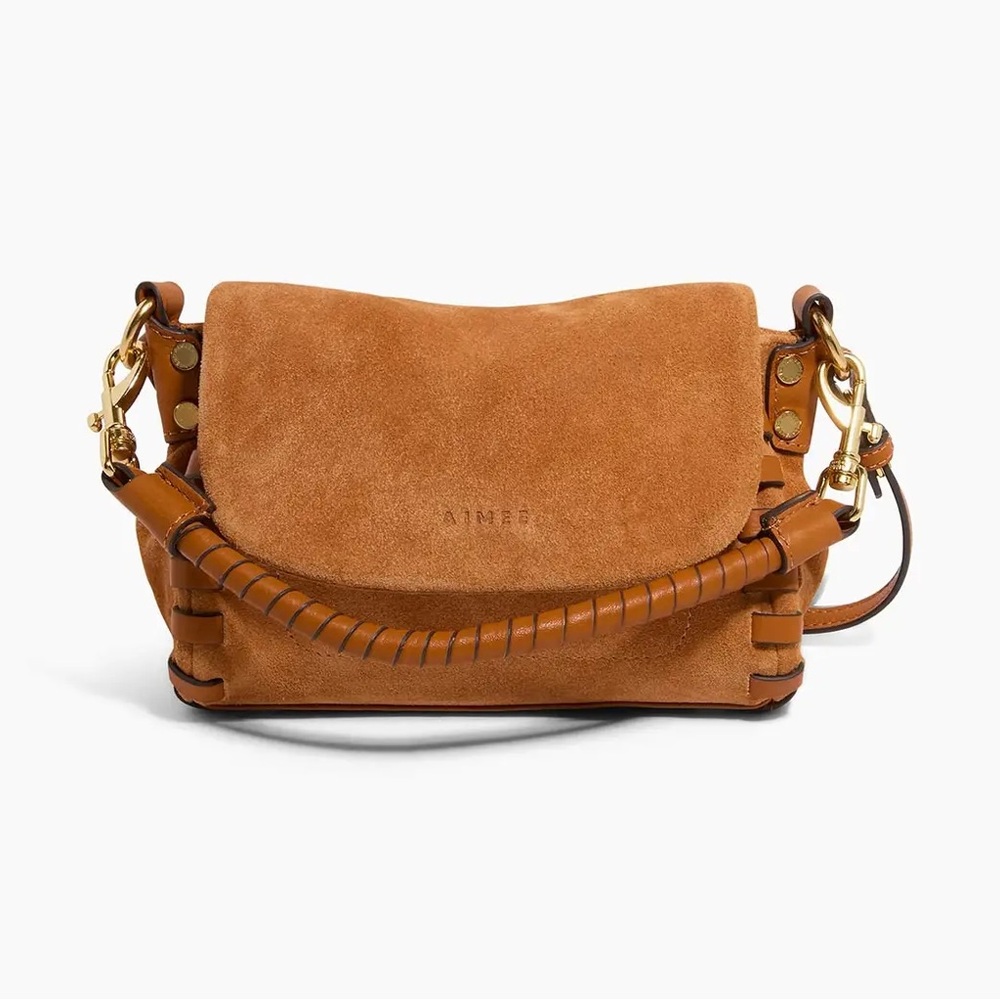 Mini Aimee Kestenberg Brown Suede Crossbody Bag